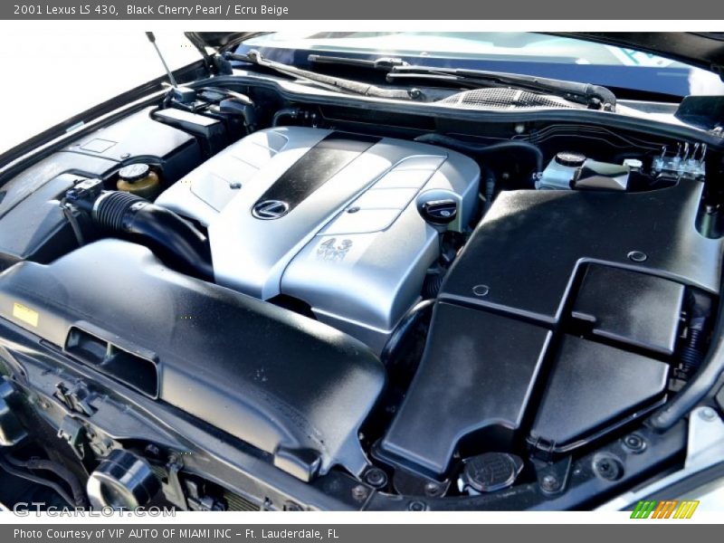 Black Cherry Pearl / Ecru Beige 2001 Lexus LS 430