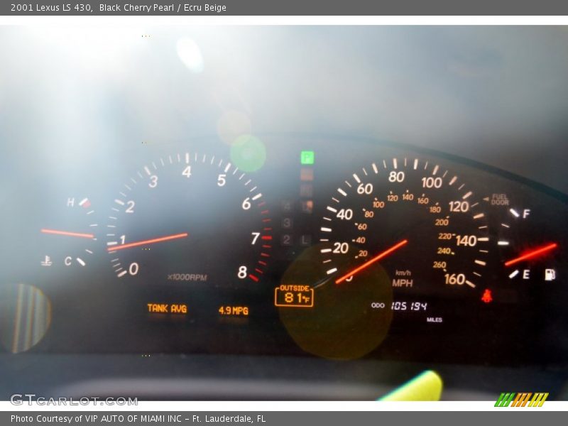 Black Cherry Pearl / Ecru Beige 2001 Lexus LS 430