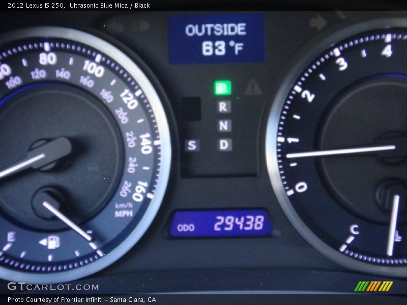 Ultrasonic Blue Mica / Black 2012 Lexus IS 250
