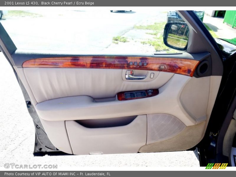 Black Cherry Pearl / Ecru Beige 2001 Lexus LS 430