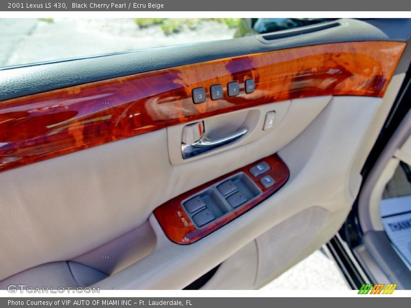 Black Cherry Pearl / Ecru Beige 2001 Lexus LS 430
