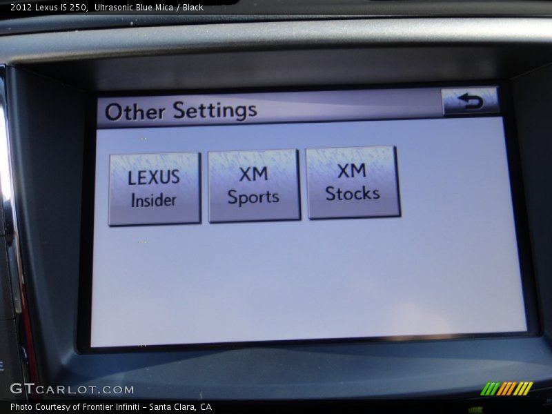 Ultrasonic Blue Mica / Black 2012 Lexus IS 250