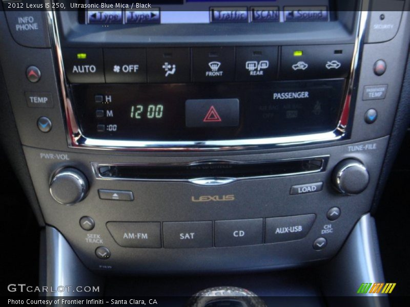 Ultrasonic Blue Mica / Black 2012 Lexus IS 250