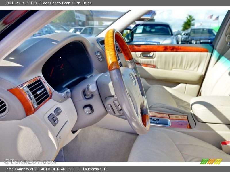 Black Cherry Pearl / Ecru Beige 2001 Lexus LS 430