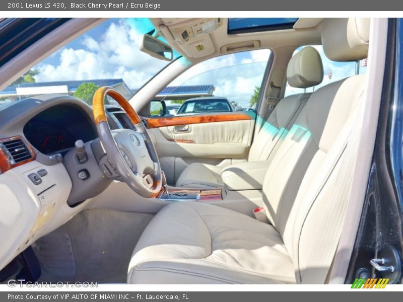 Black Cherry Pearl / Ecru Beige 2001 Lexus LS 430
