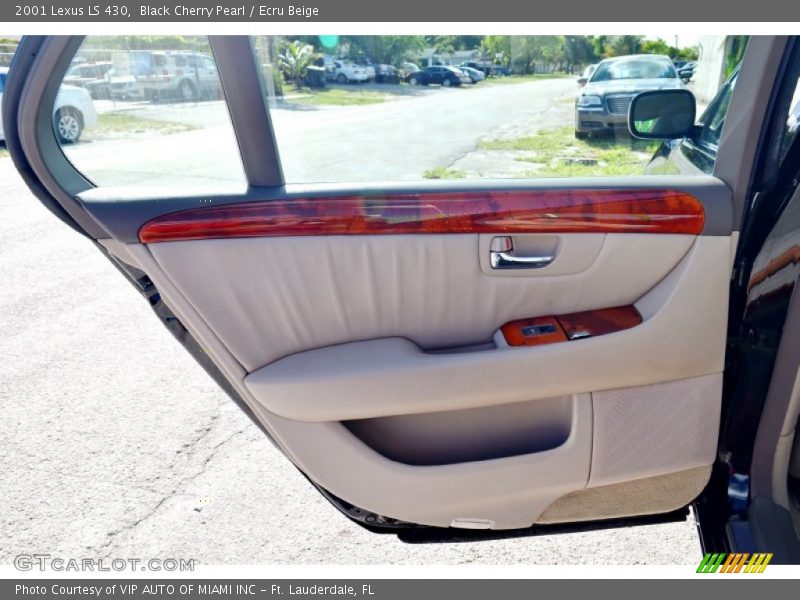 Black Cherry Pearl / Ecru Beige 2001 Lexus LS 430