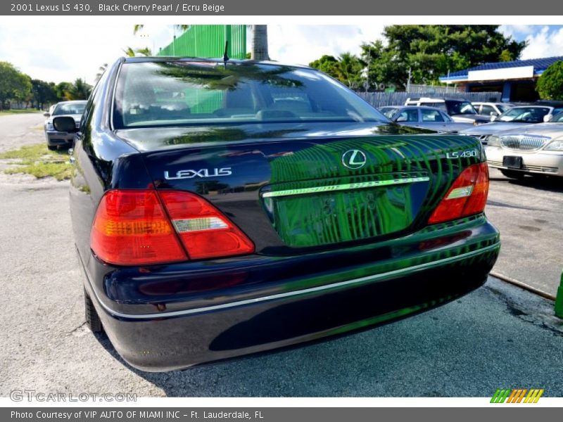 Black Cherry Pearl / Ecru Beige 2001 Lexus LS 430