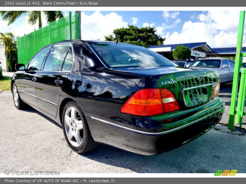 Black Cherry Pearl / Ecru Beige 2001 Lexus LS 430
