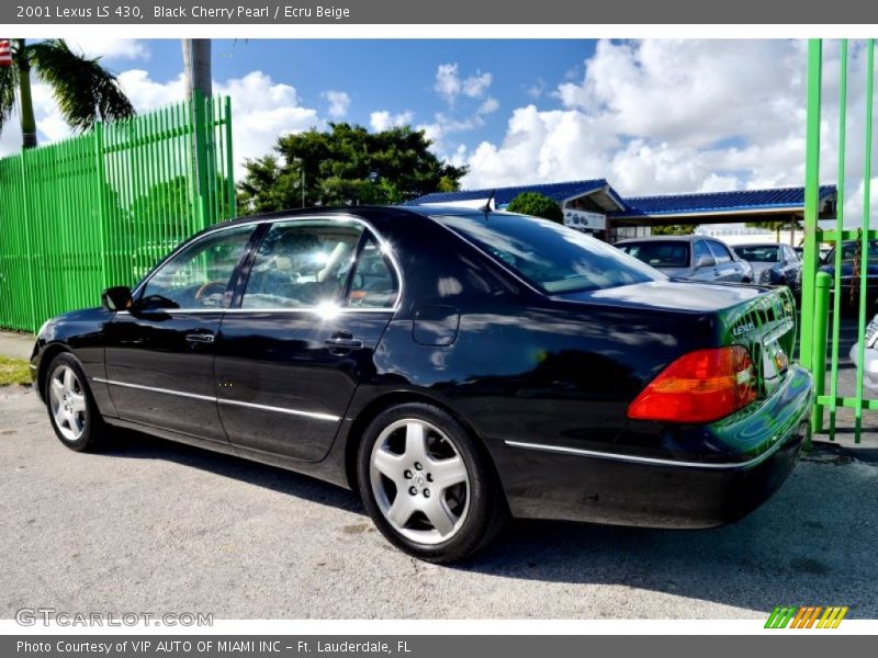 Black Cherry Pearl / Ecru Beige 2001 Lexus LS 430