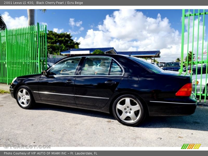 Black Cherry Pearl / Ecru Beige 2001 Lexus LS 430