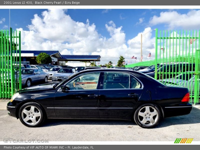 Black Cherry Pearl / Ecru Beige 2001 Lexus LS 430