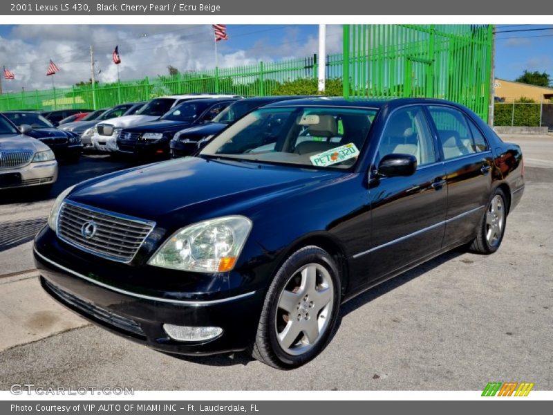 Black Cherry Pearl / Ecru Beige 2001 Lexus LS 430