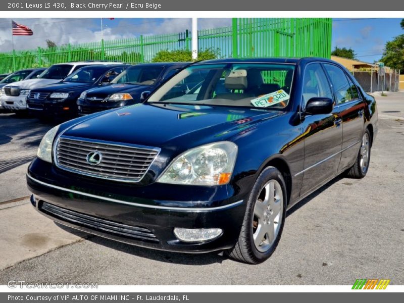 Black Cherry Pearl / Ecru Beige 2001 Lexus LS 430