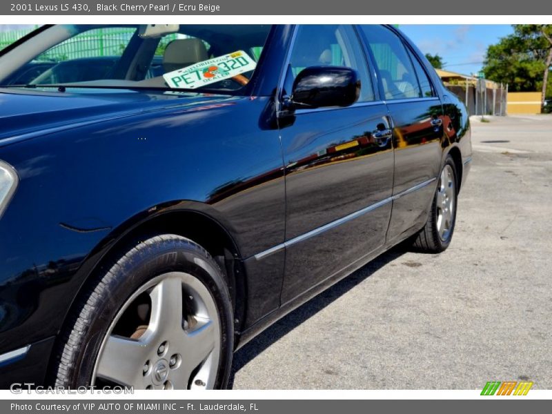 Black Cherry Pearl / Ecru Beige 2001 Lexus LS 430