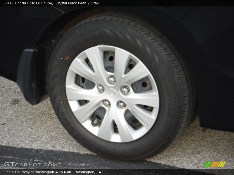 Crystal Black Pearl / Gray 2012 Honda Civic LX Coupe