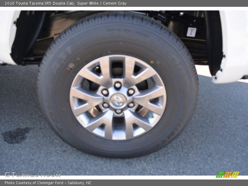 Super White / Cement Gray 2016 Toyota Tacoma SR5 Double Cab