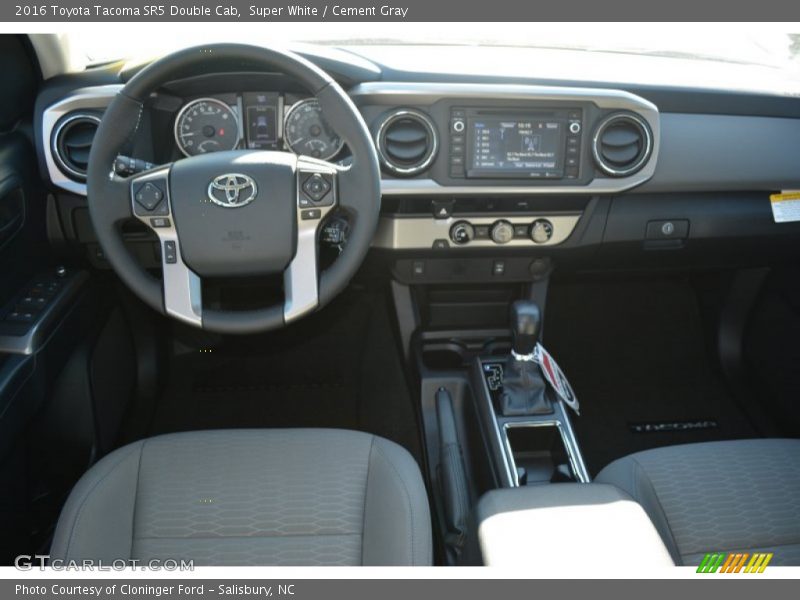 Super White / Cement Gray 2016 Toyota Tacoma SR5 Double Cab