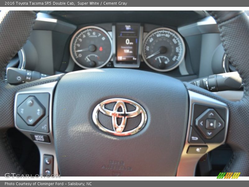 Super White / Cement Gray 2016 Toyota Tacoma SR5 Double Cab