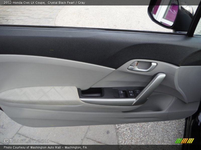 Crystal Black Pearl / Gray 2012 Honda Civic LX Coupe