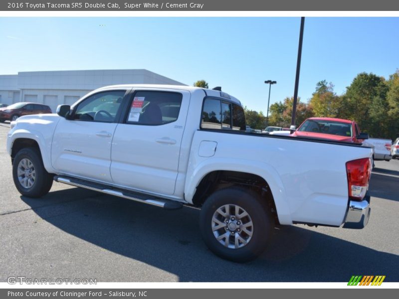 Super White / Cement Gray 2016 Toyota Tacoma SR5 Double Cab