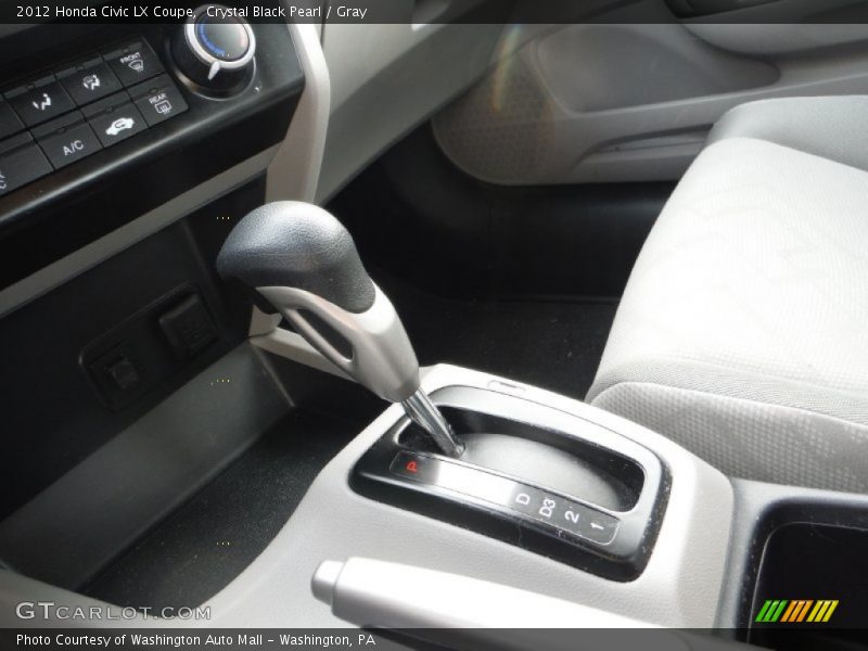 Crystal Black Pearl / Gray 2012 Honda Civic LX Coupe