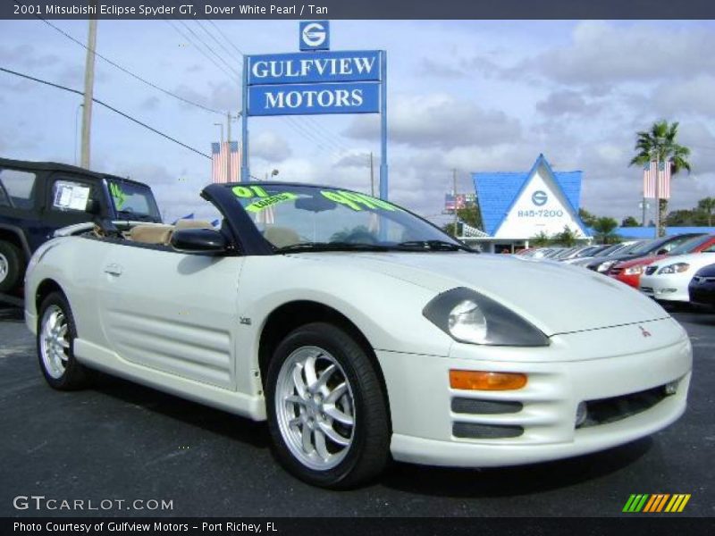 Dover White Pearl / Tan 2001 Mitsubishi Eclipse Spyder GT