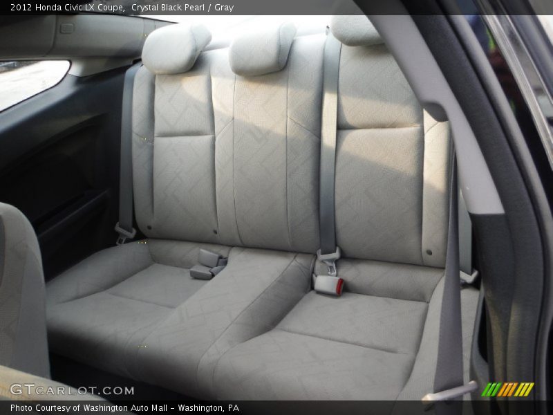 Crystal Black Pearl / Gray 2012 Honda Civic LX Coupe