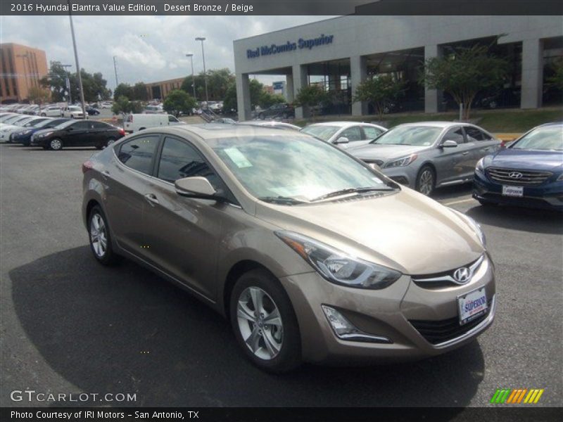 Desert Bronze / Beige 2016 Hyundai Elantra Value Edition