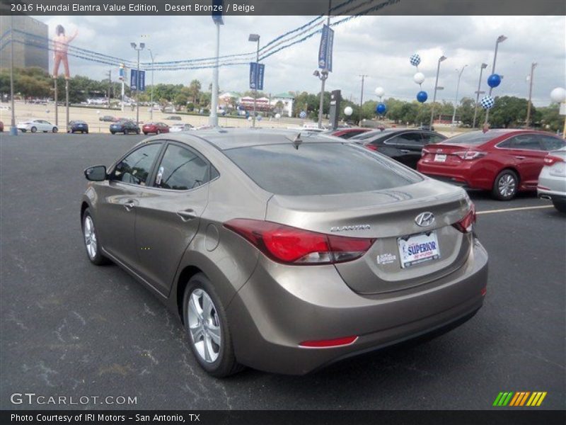 Desert Bronze / Beige 2016 Hyundai Elantra Value Edition