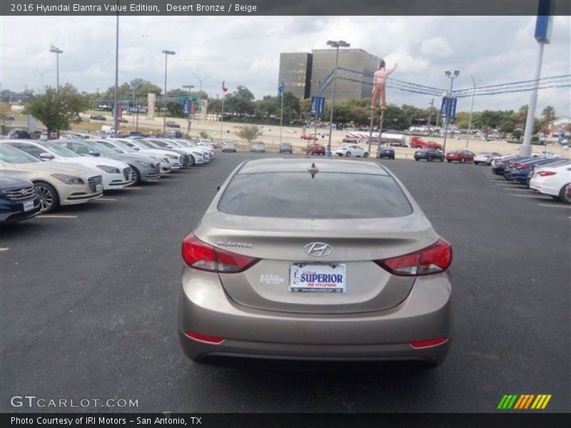 Desert Bronze / Beige 2016 Hyundai Elantra Value Edition