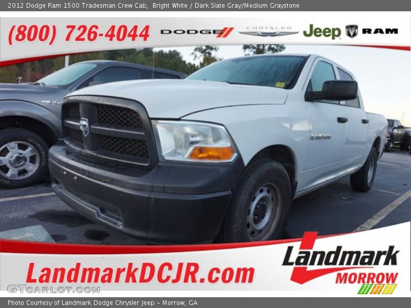 Bright White / Dark Slate Gray/Medium Graystone 2012 Dodge Ram 1500 Tradesman Crew Cab