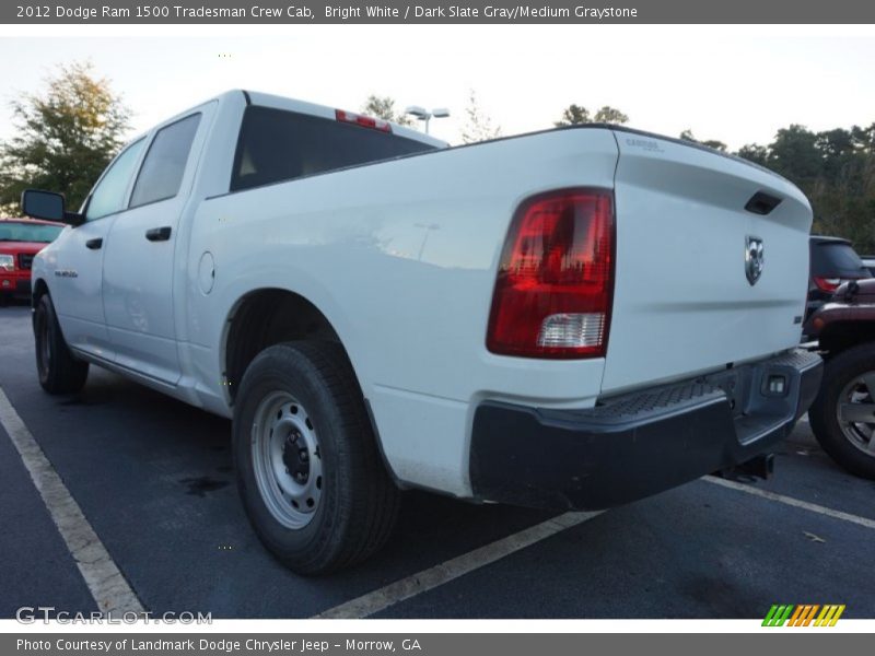 Bright White / Dark Slate Gray/Medium Graystone 2012 Dodge Ram 1500 Tradesman Crew Cab