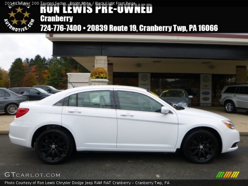 Bright White / Black/Light Frost Beige 2014 Chrysler 200 Touring Sedan