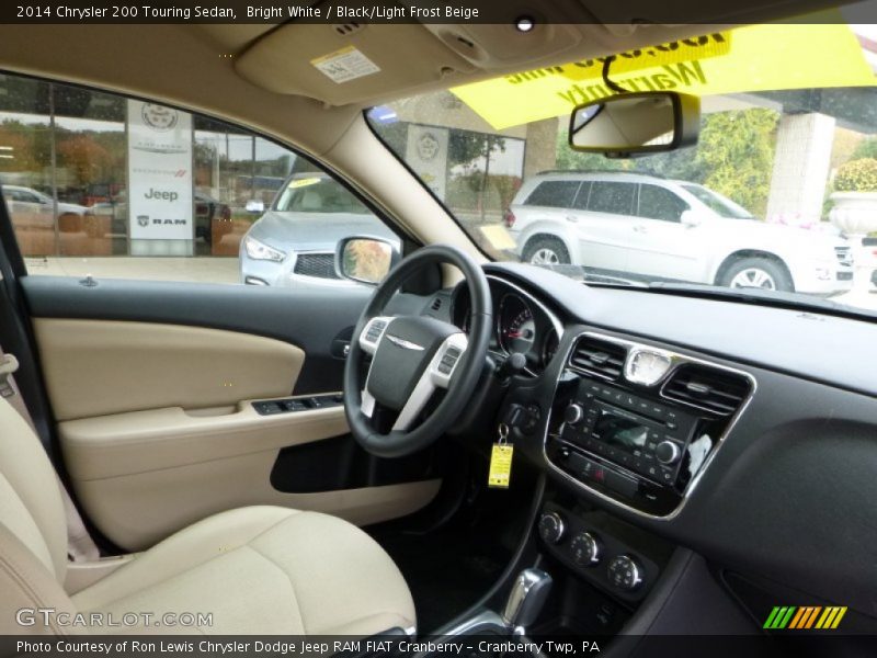 Bright White / Black/Light Frost Beige 2014 Chrysler 200 Touring Sedan