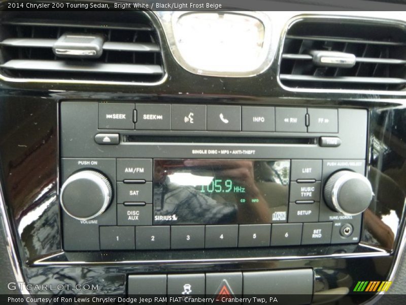 Bright White / Black/Light Frost Beige 2014 Chrysler 200 Touring Sedan