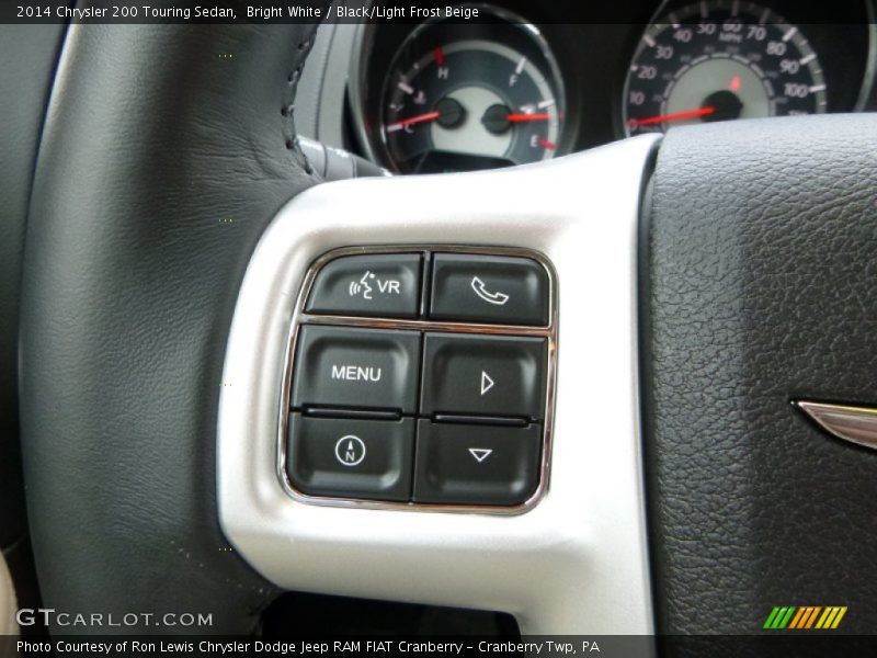 Bright White / Black/Light Frost Beige 2014 Chrysler 200 Touring Sedan