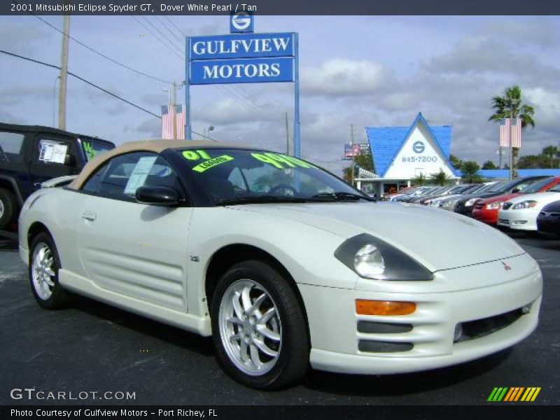 Dover White Pearl / Tan 2001 Mitsubishi Eclipse Spyder GT