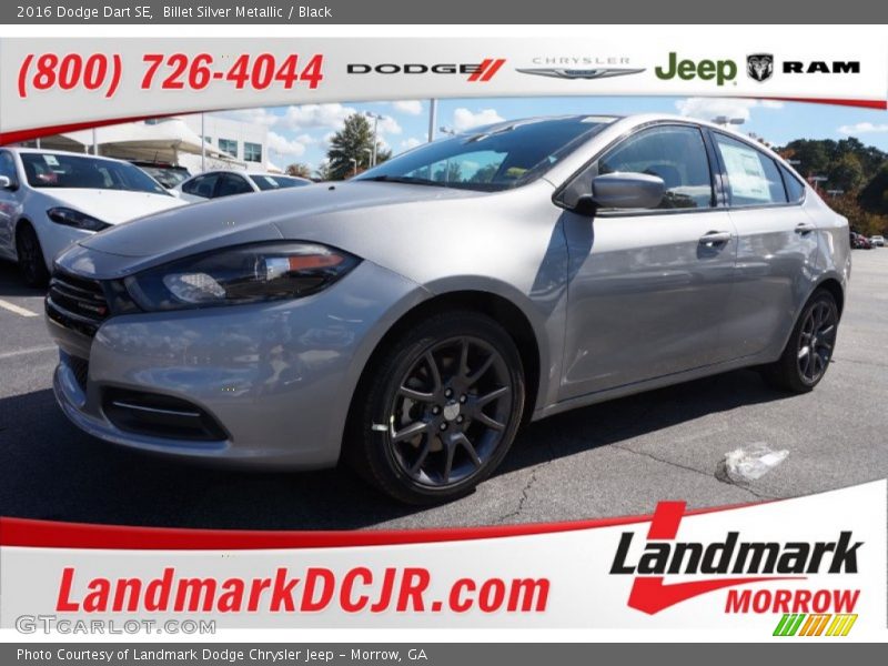 Billet Silver Metallic / Black 2016 Dodge Dart SE