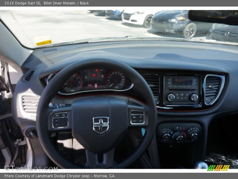 Billet Silver Metallic / Black 2016 Dodge Dart SE