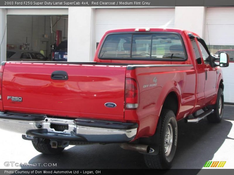 Red Clearcoat / Medium Flint Grey 2003 Ford F250 Super Duty Lariat SuperCab 4x4