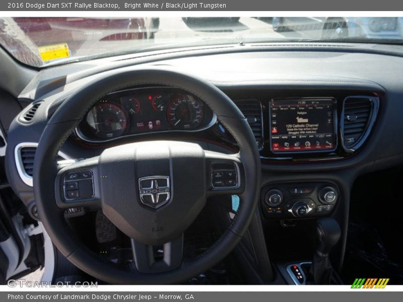 Bright White / Black/Light Tungsten 2016 Dodge Dart SXT Rallye Blacktop
