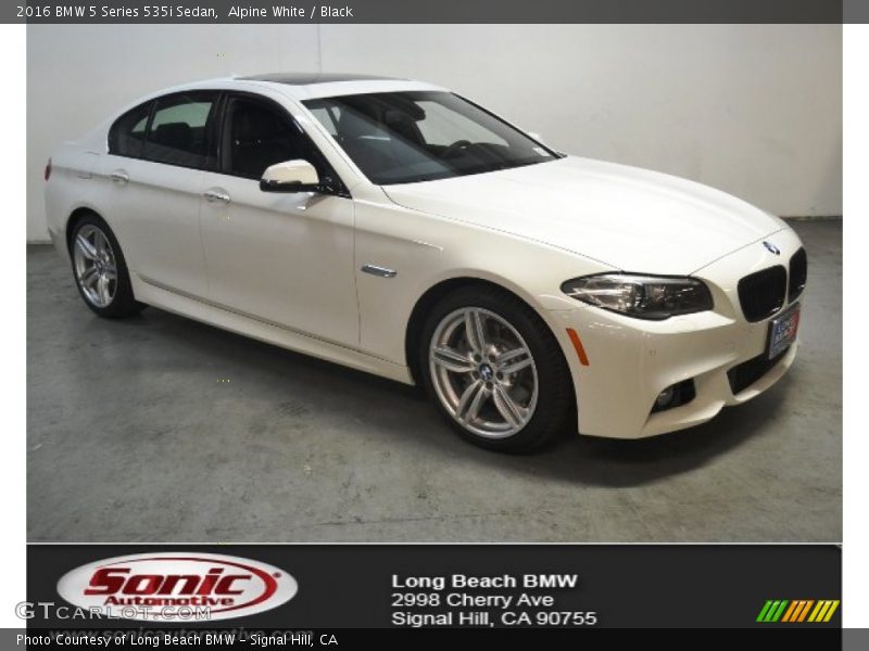 Alpine White / Black 2016 BMW 5 Series 535i Sedan