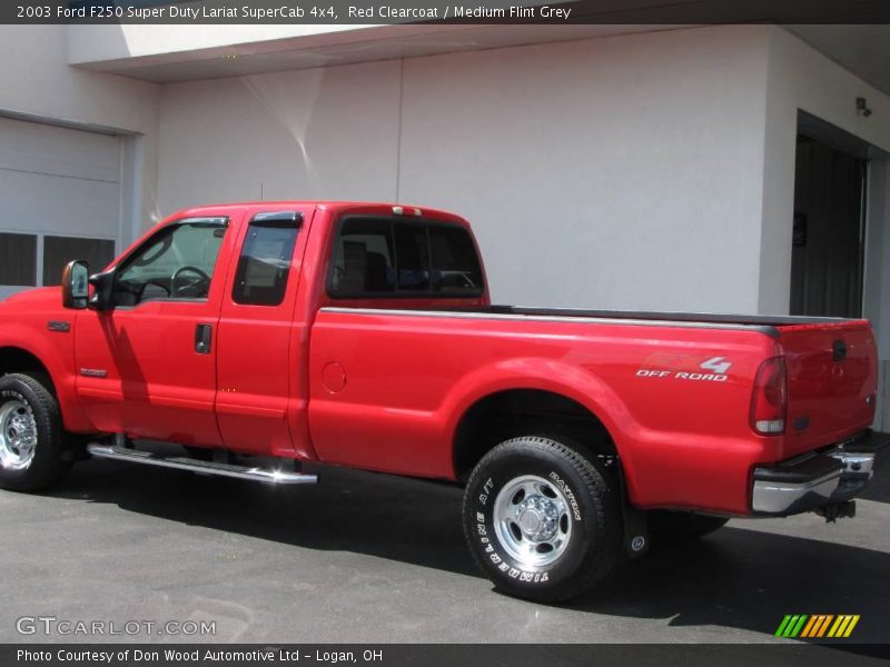 Red Clearcoat / Medium Flint Grey 2003 Ford F250 Super Duty Lariat SuperCab 4x4