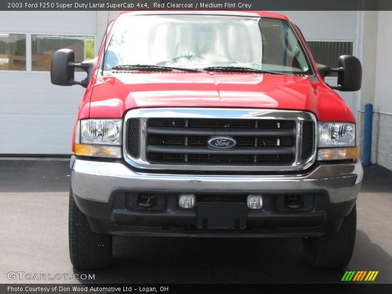 Red Clearcoat / Medium Flint Grey 2003 Ford F250 Super Duty Lariat SuperCab 4x4