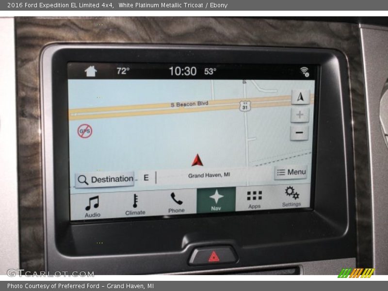 White Platinum Metallic Tricoat / Ebony 2016 Ford Expedition EL Limited 4x4