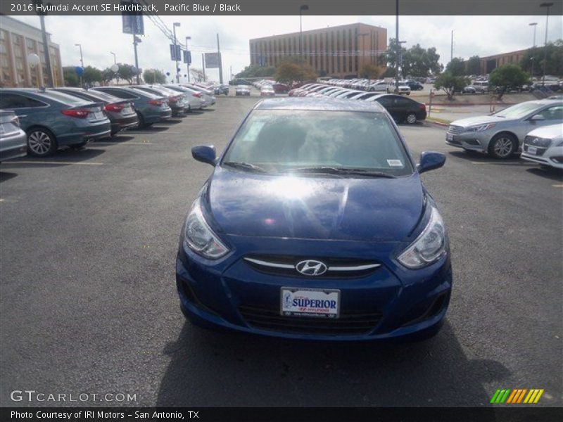 Pacific Blue / Black 2016 Hyundai Accent SE Hatchback