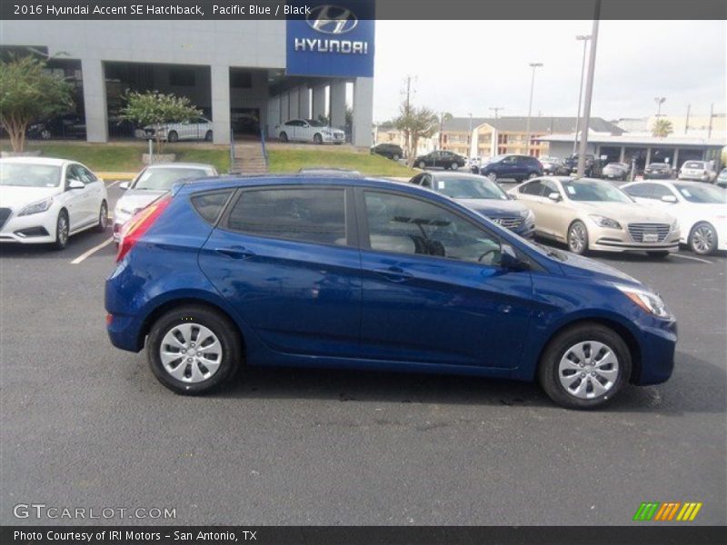 Pacific Blue / Black 2016 Hyundai Accent SE Hatchback