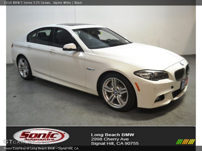 Alpine White / Black 2016 BMW 5 Series 535i Sedan