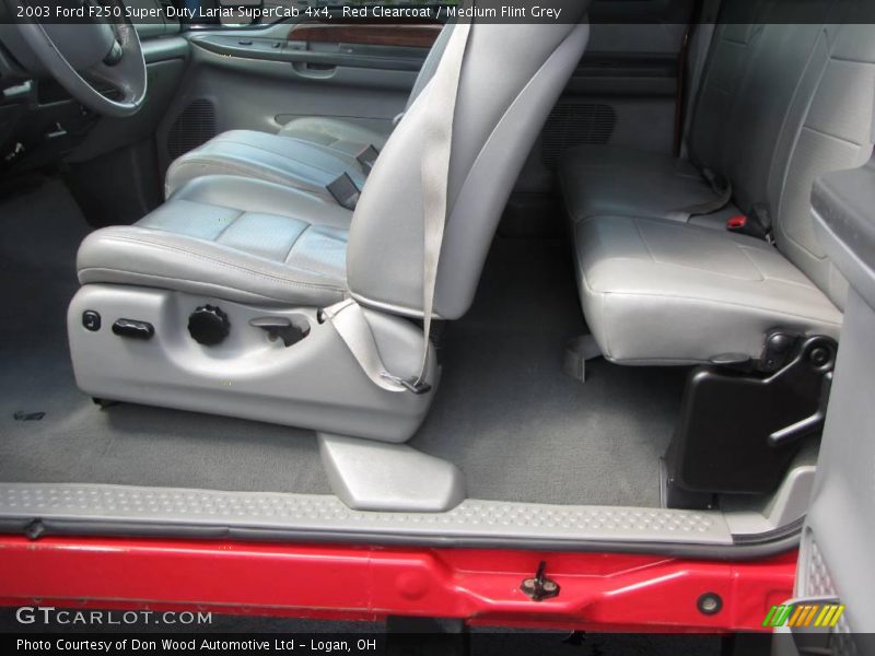 Red Clearcoat / Medium Flint Grey 2003 Ford F250 Super Duty Lariat SuperCab 4x4