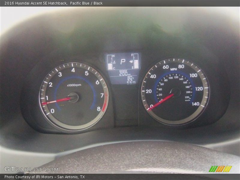 Pacific Blue / Black 2016 Hyundai Accent SE Hatchback